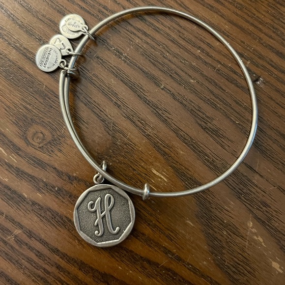 Alex and Ani Jewelry - Silver H Alex and Ani adjustable bracelet